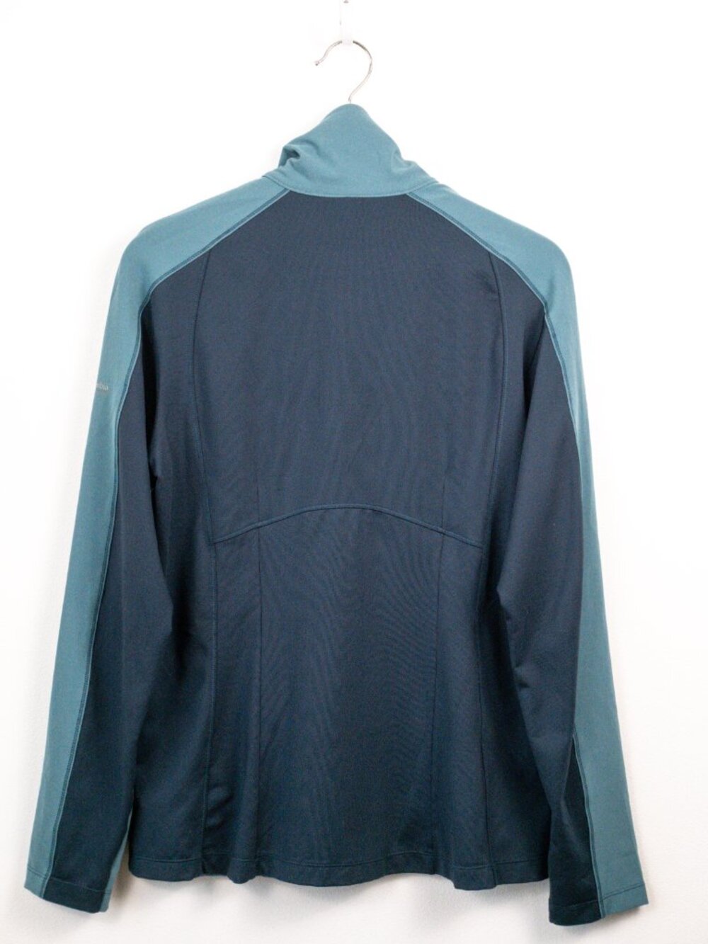 Columbia Omni Dry Teal Blue Colorblock Full Zip Performance Running Jacket M - Picture 6 of 6